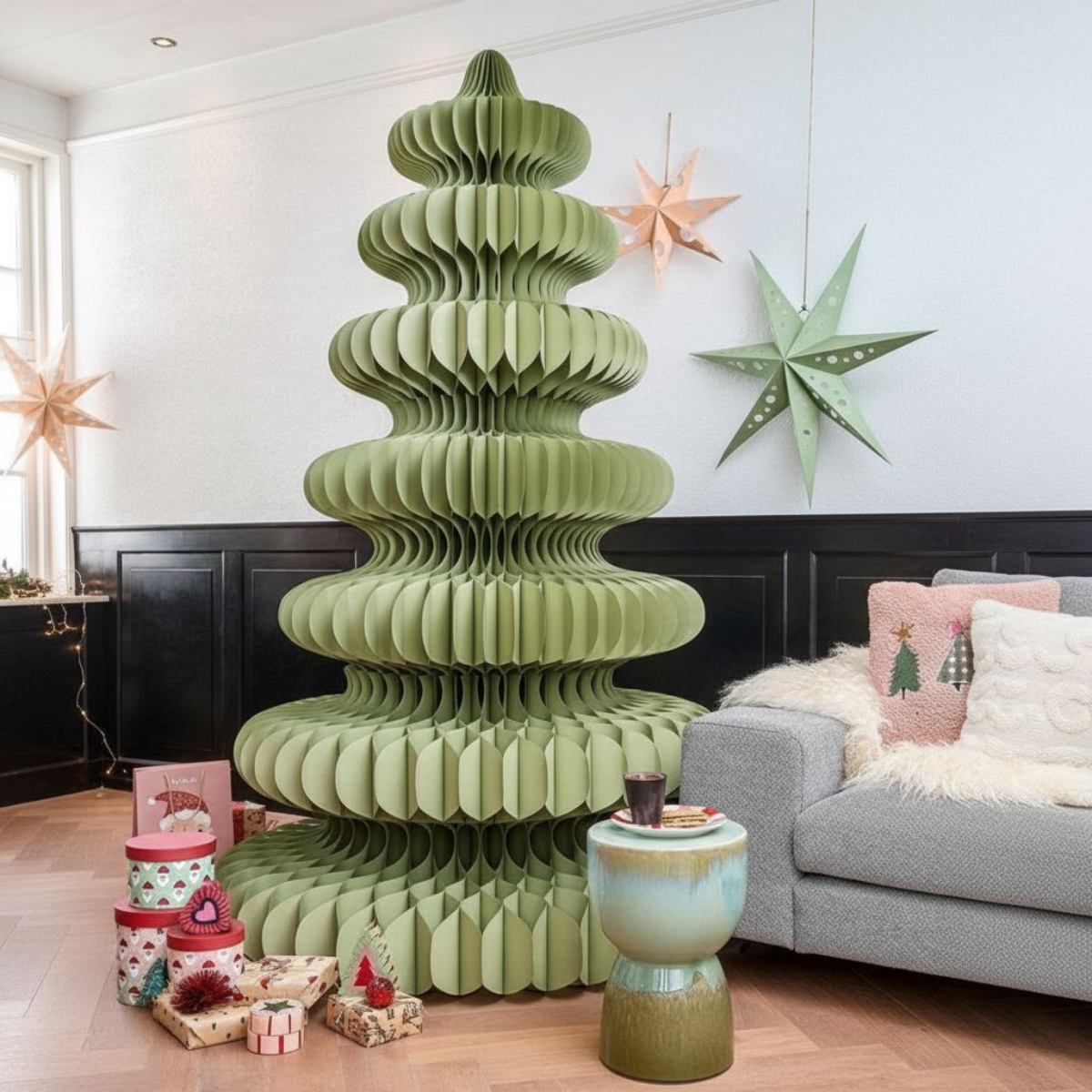 Decoratieve kerstboom Groen