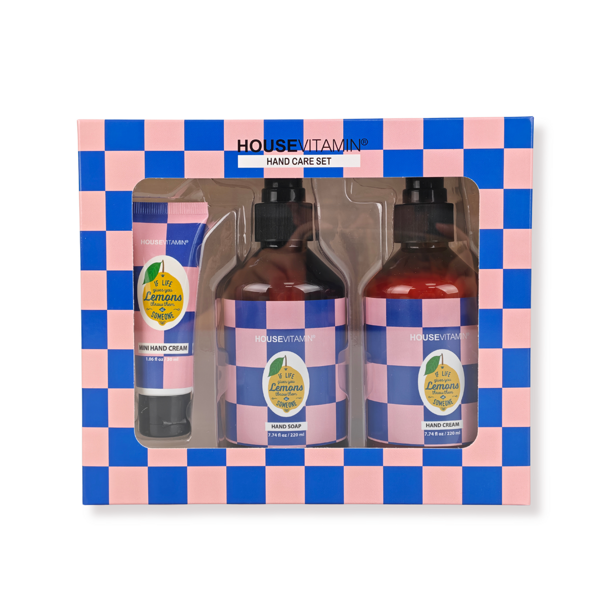 Handverzorgingscadeauset - Veganistische handzeep | Handcrème - Citroen/Bergamot/Basilicum - 18,5x6,5x16,5cm