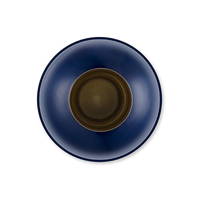 Vaas metaal hoog royal blauw