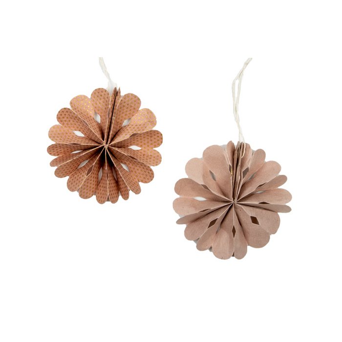 Decoratie Rozet XS roos set/2