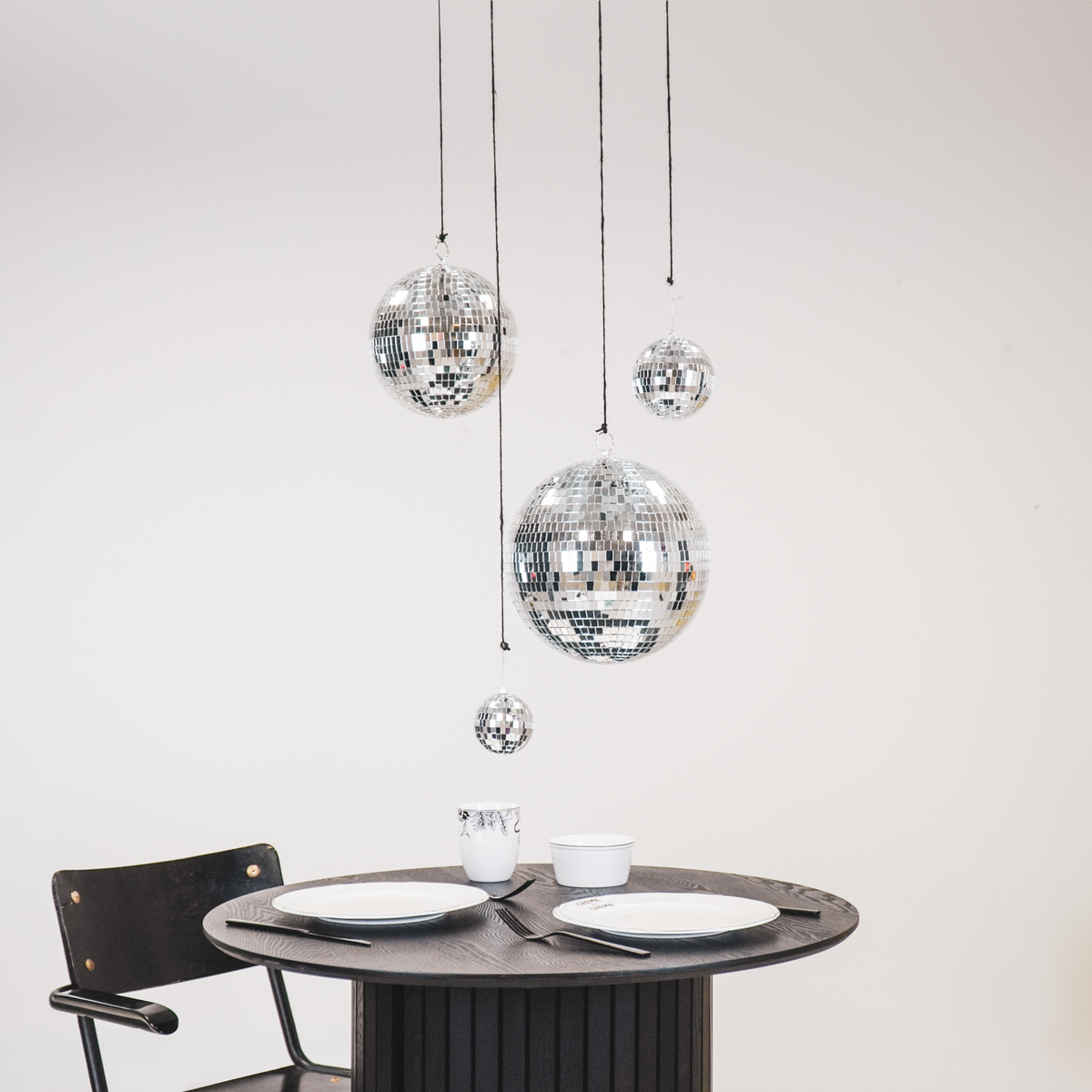 Kerstdecoratie - Kersthanger - Discobal - Schuim - Zilver - 10x10x10cm