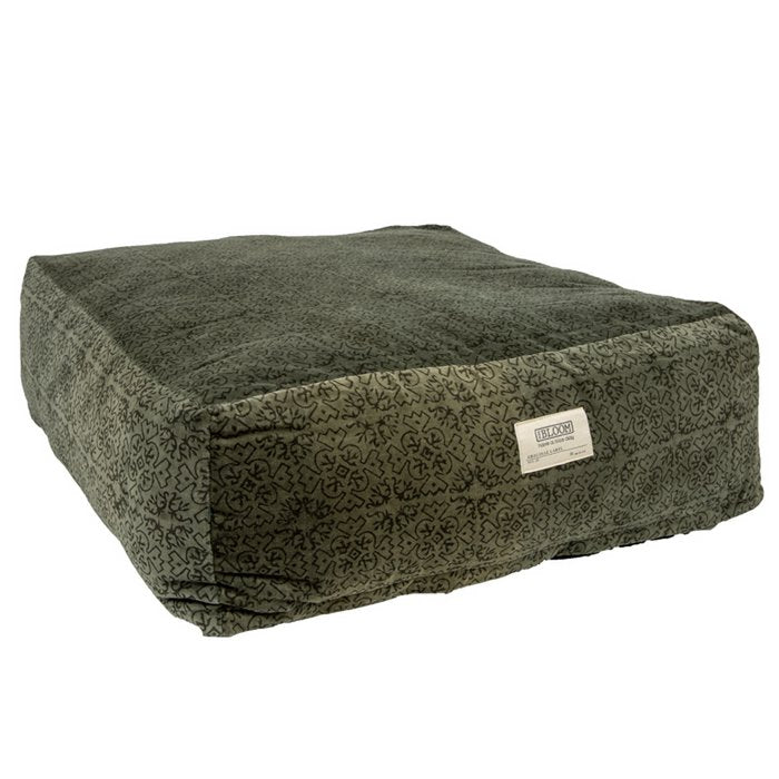 Fluwelen vloerkussen Violetta donker bos 65x65x25