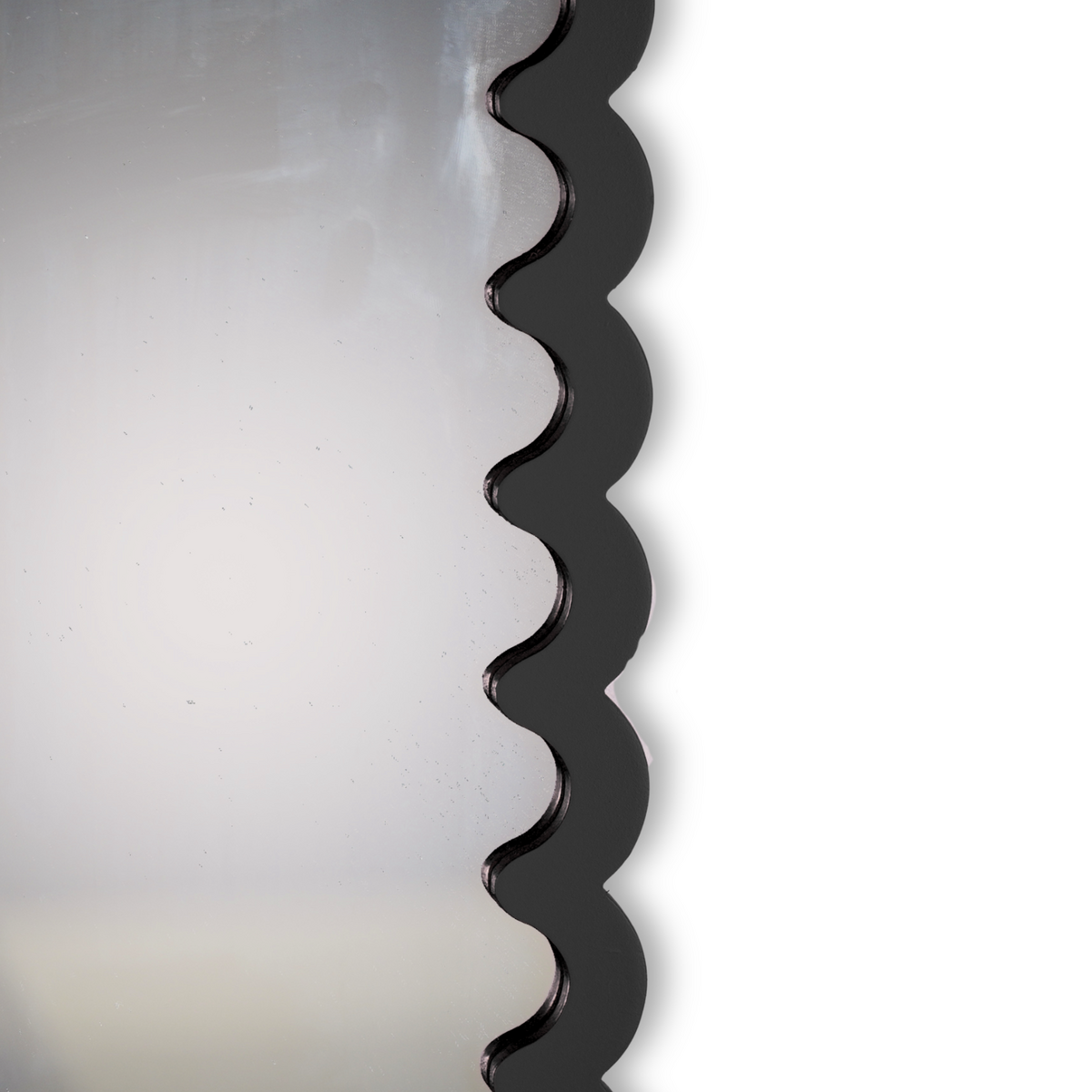 Spiegel - Wavey - Zwart - MDF - 33x43x1,5cm