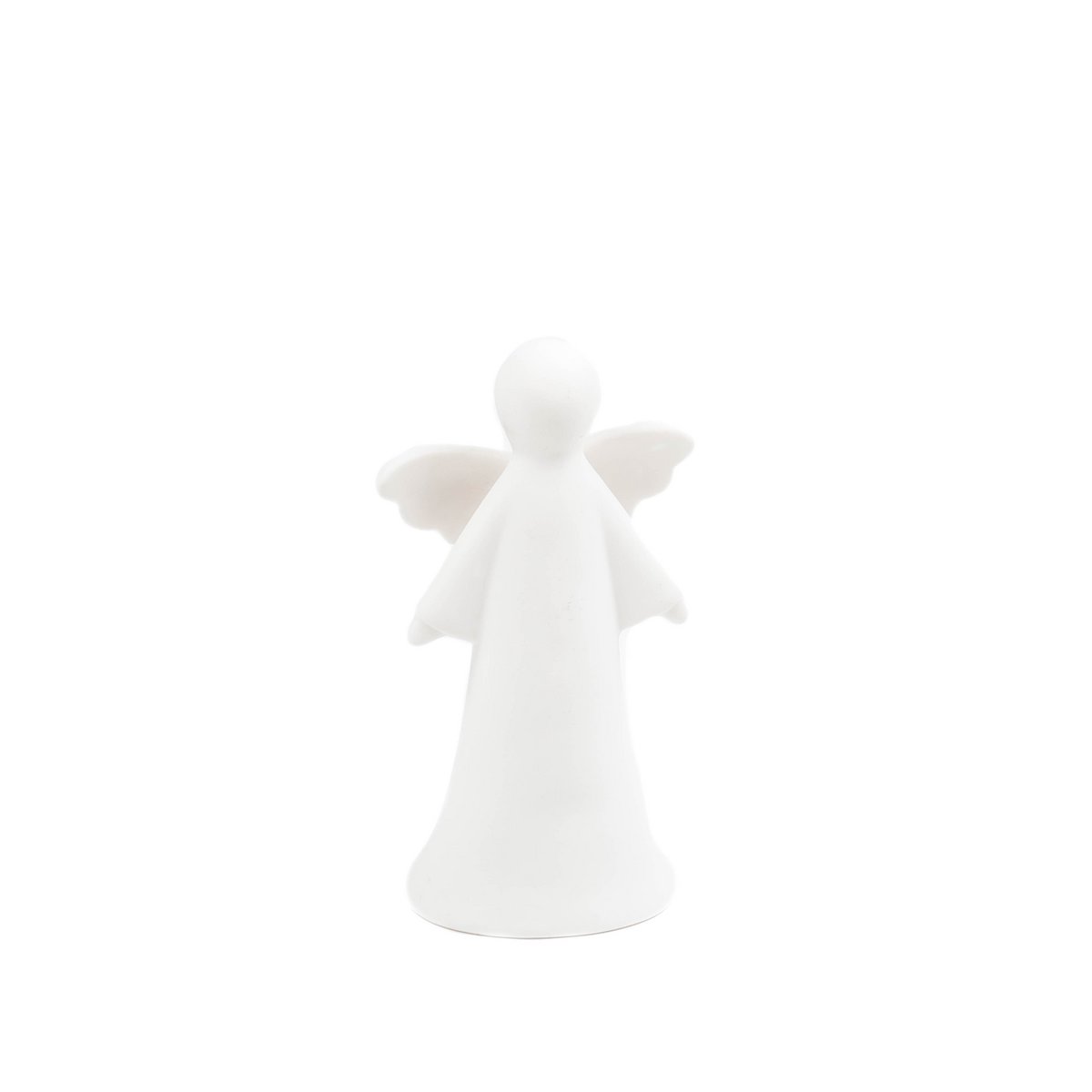 Ledlicht - Engel - Keramiek - Wit - 9x6x16,5cm