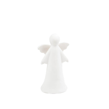 Ledlicht - Engel - Keramiek - Wit - 9x6x16,5cm