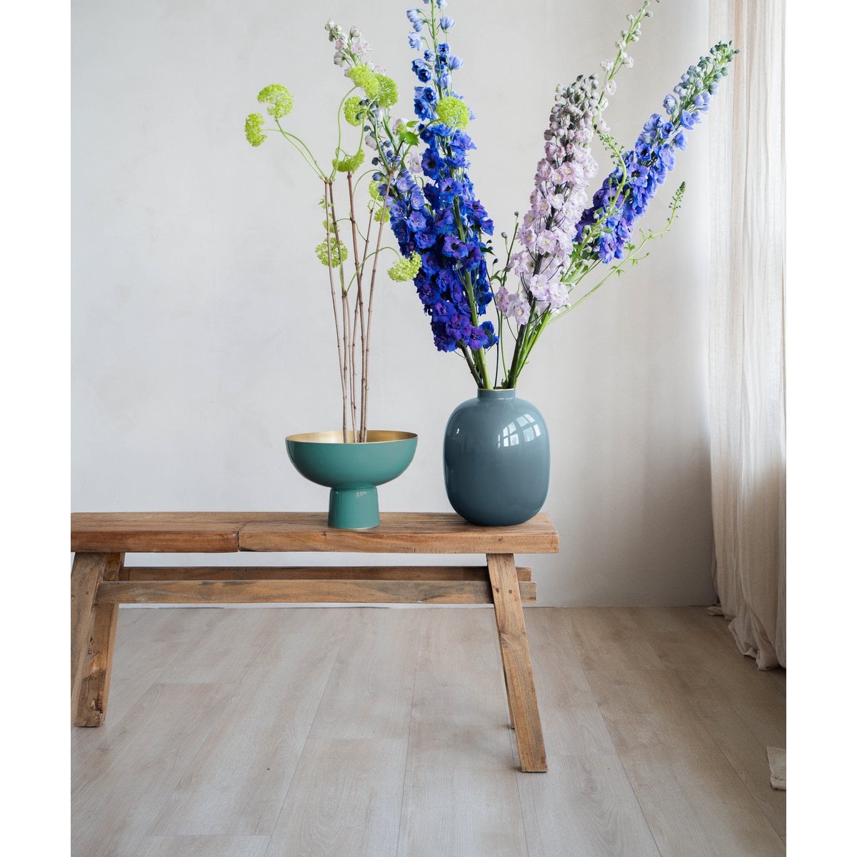 Hoge dienblad licht blauw