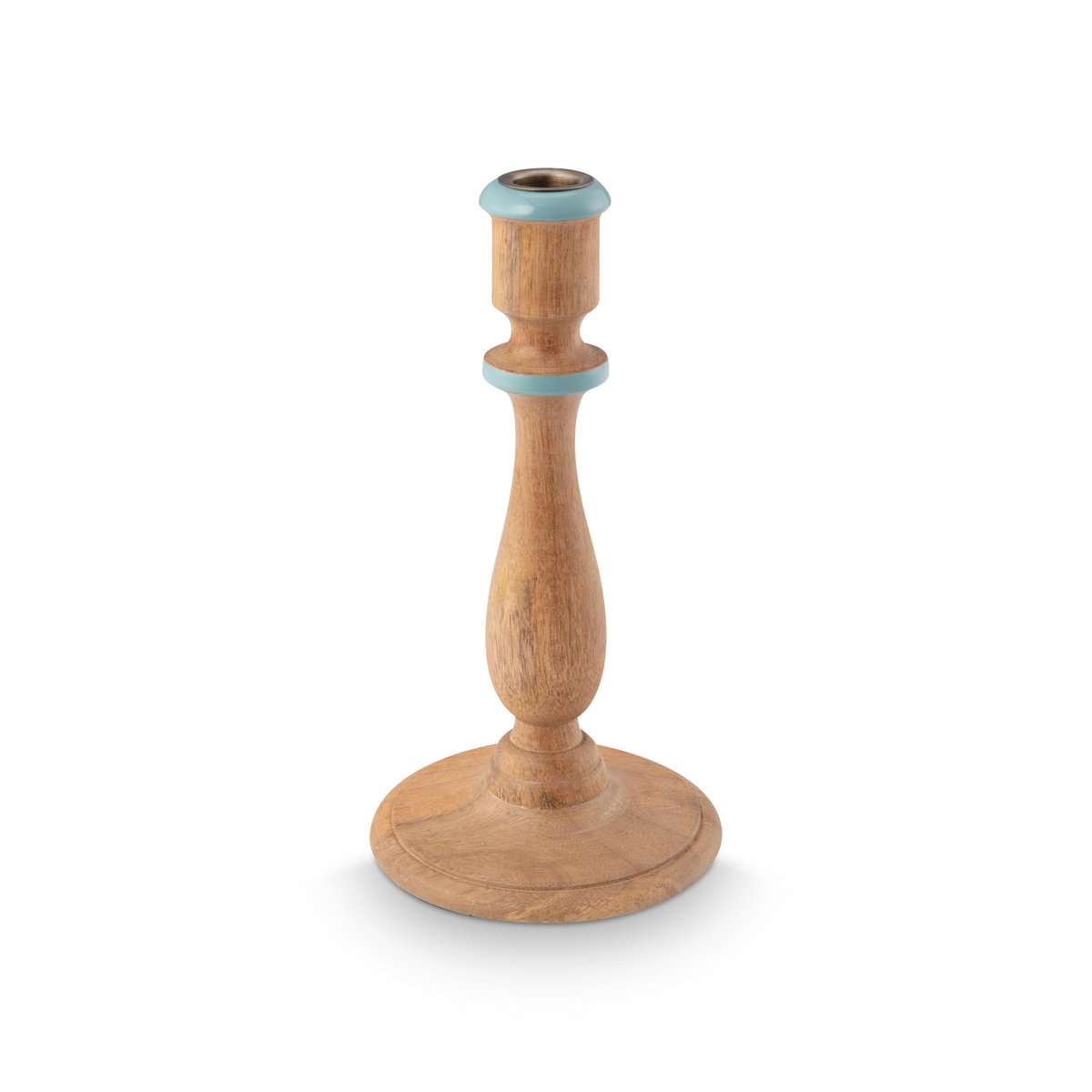 Kandelaar Wood Natural-Blue