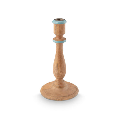Kandelaar Wood Natural-Blue