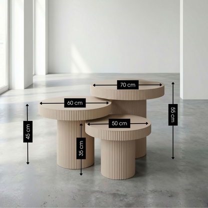 Bijzettafel Lux Lichtbruin