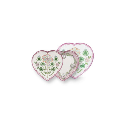 Set/2 Hartvormige borden qLily&Lotus Lila