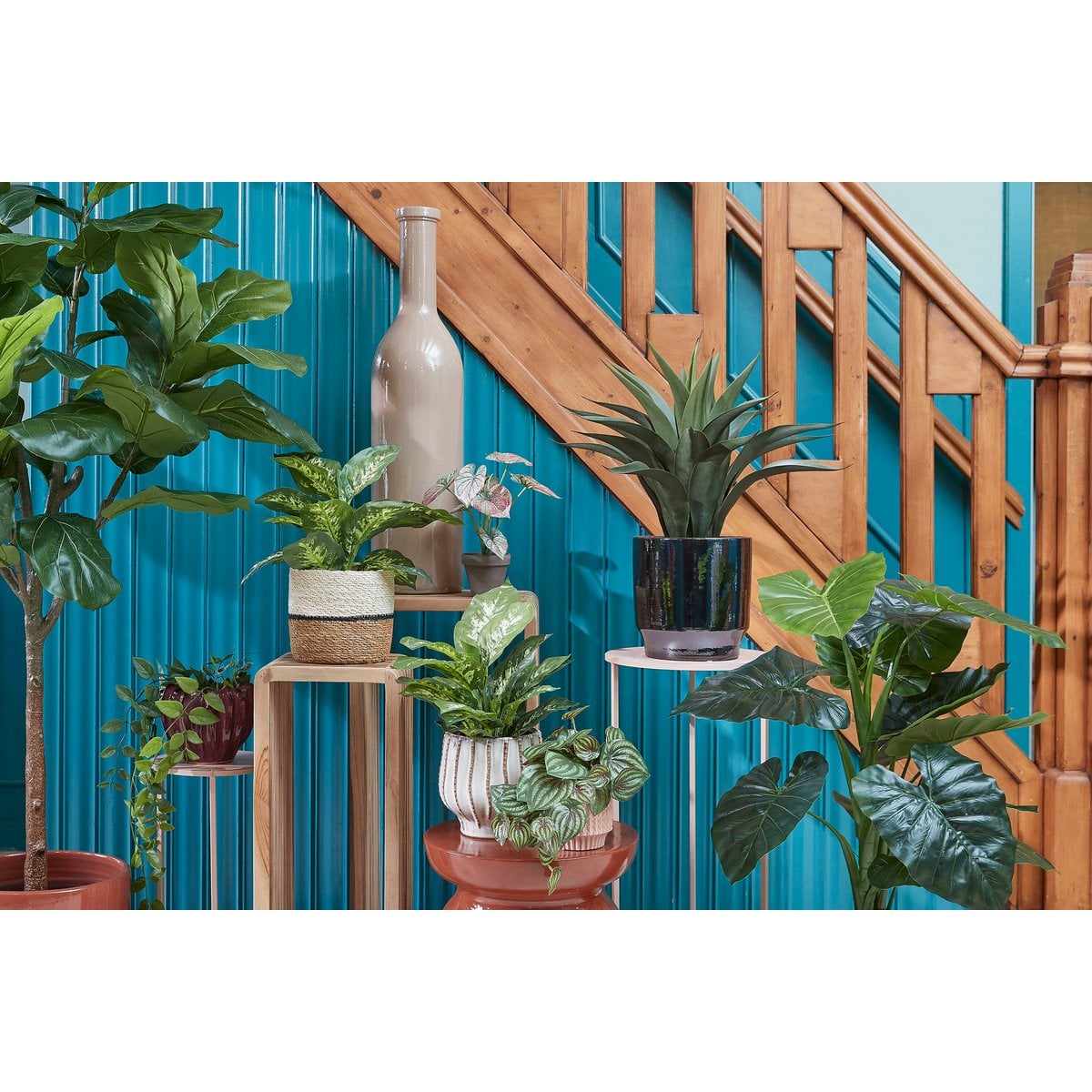 Plantenmanden set Damian Wit