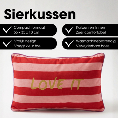 Sierkussen  Rood