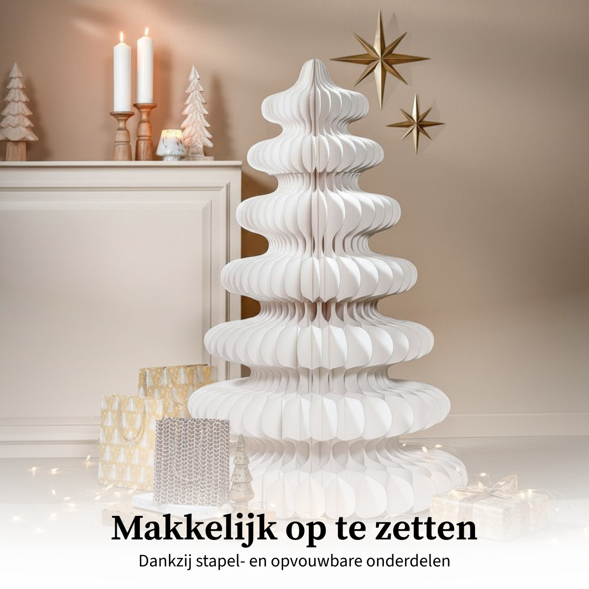 Decoratieve kerstboom  Wit