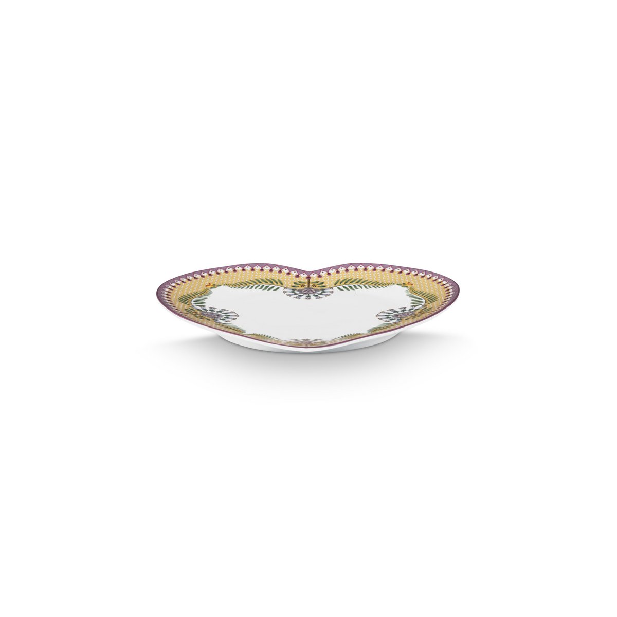 Set/2 Hartvormige borden Lily&Lotus geel