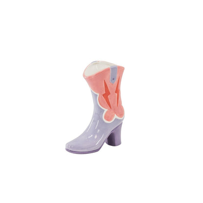 Flower Vase- Boot vase- keramiek- roze/ lilac-16,5x10.5x26,5 cm