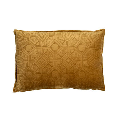 Fluwelen kussen Donna mosterd 60x40
