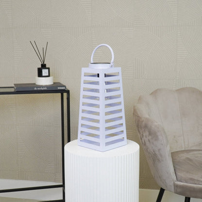 Lamp -lantaarn - Solar - Metaal - Lila - 14x32,5 cm