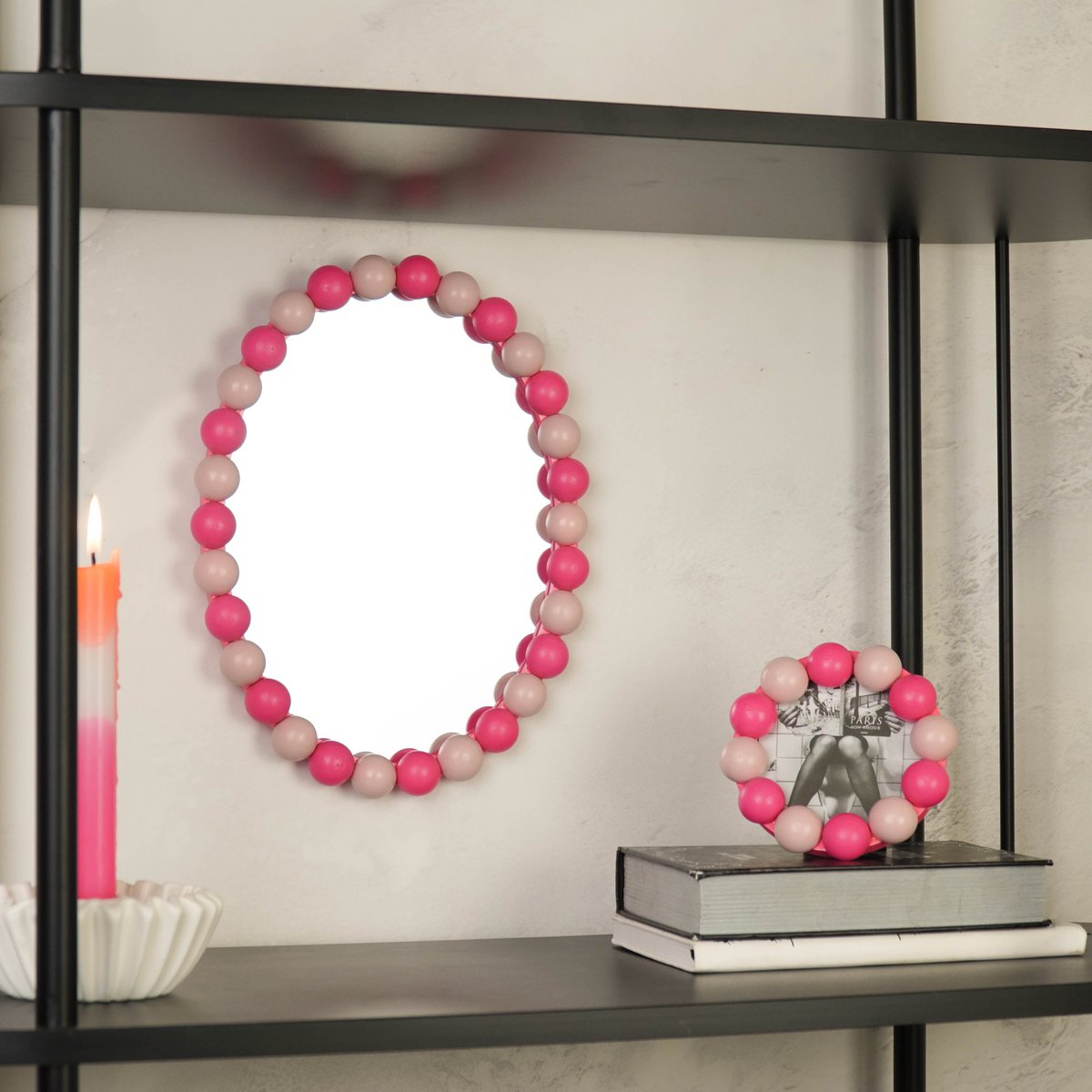 Fotolijst - Bubbels - Licht/Neon Roze -14,5x14,5cm
