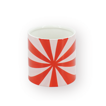 Pot - Bloempot - Krul - Rood/Roze - 15,5x15,5x16cm
