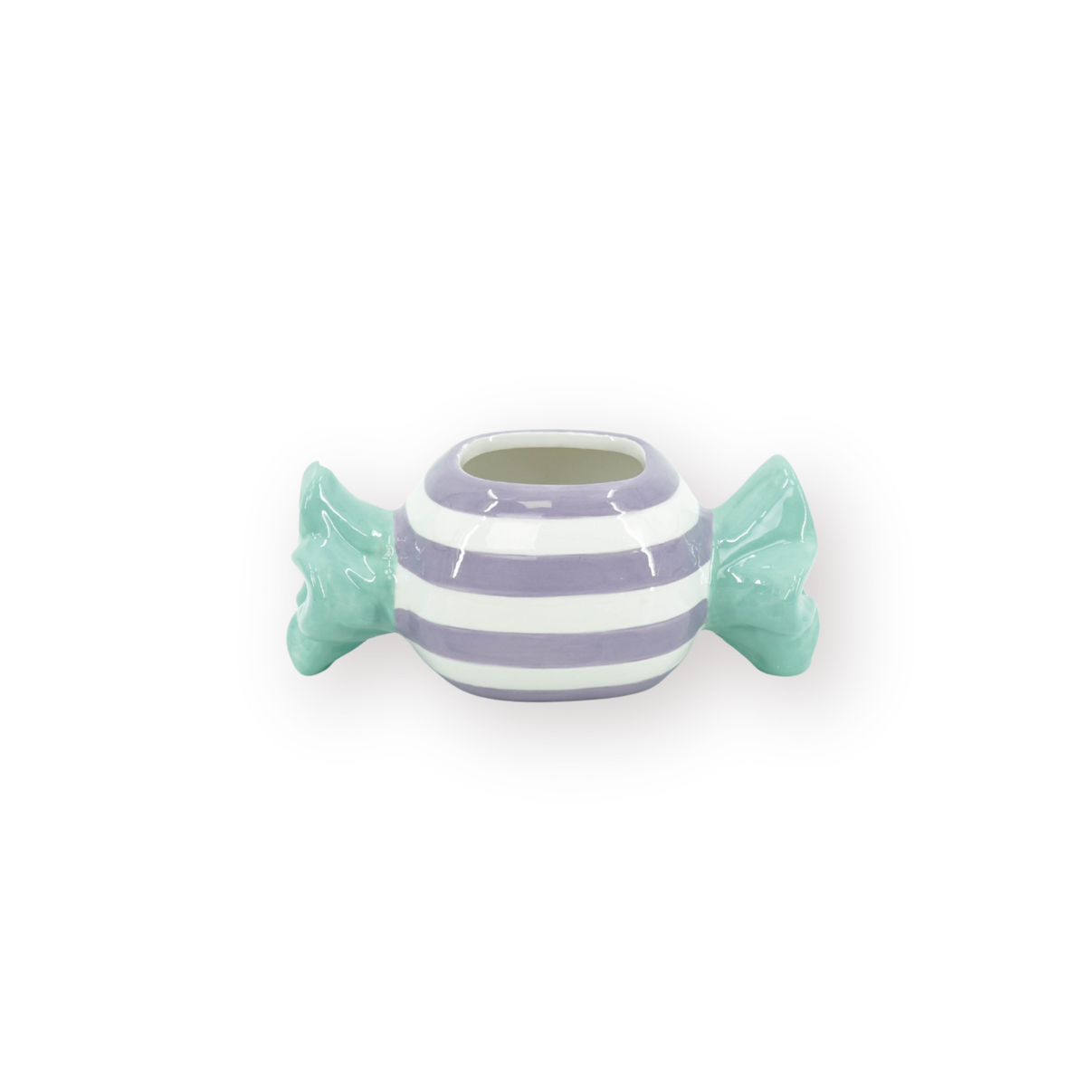 Pot - Bloempot - Toffee Candy - Mint/Lila -12,5x6x6cm