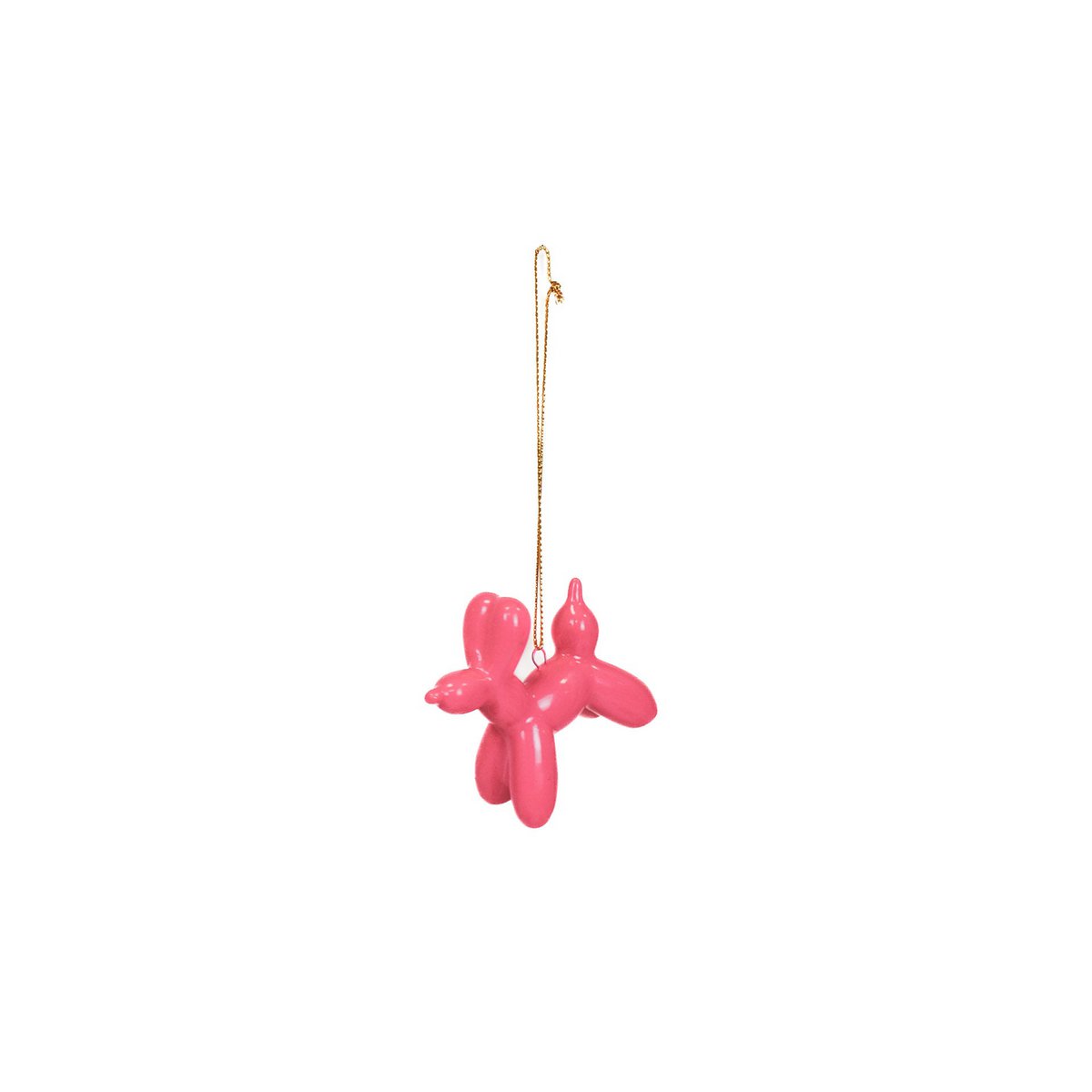 Ornament - Balloon Dog Hanger - Ceramics - Pink - 6,5x3x6cm