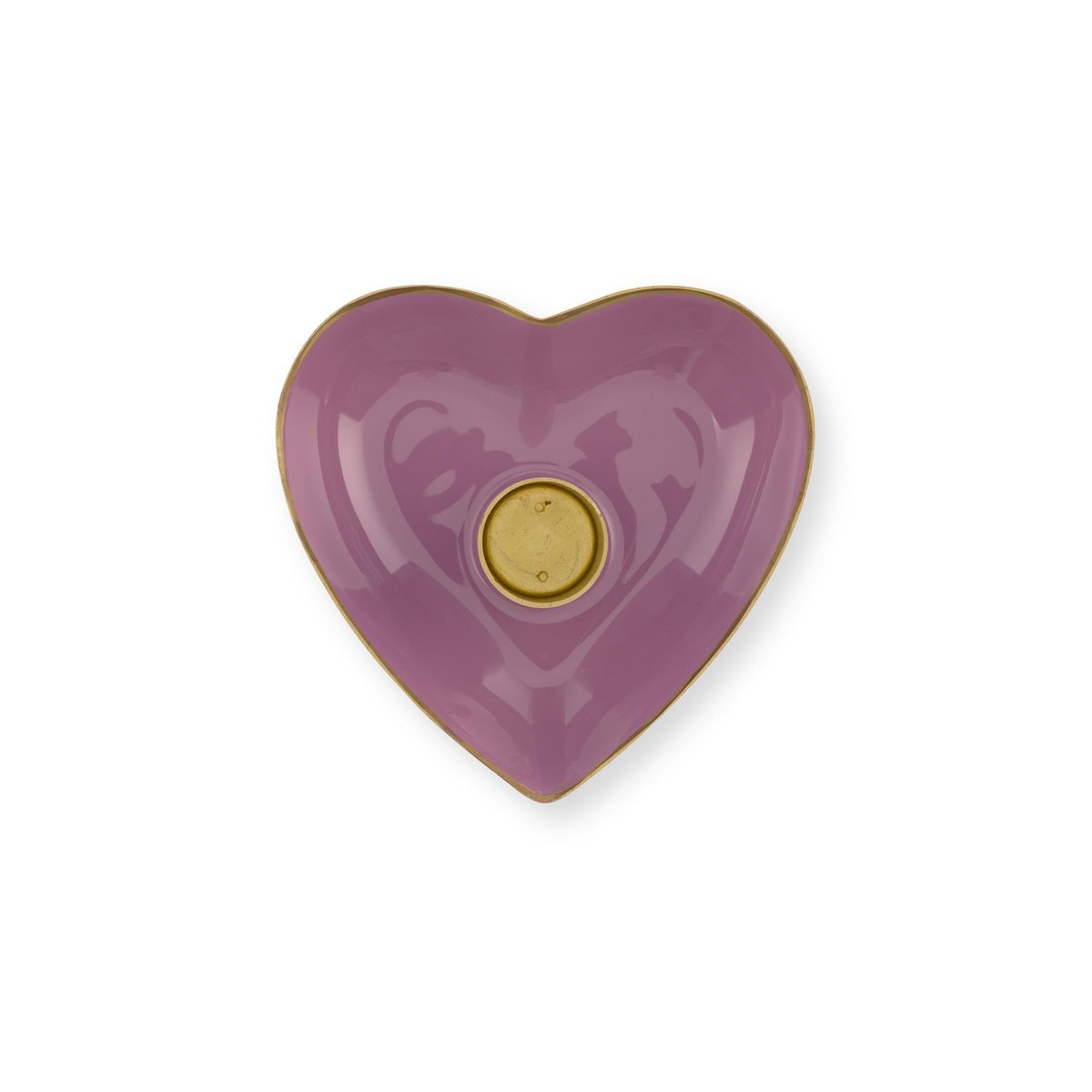 Set/2 kandelaar houder Metaal Heart Lila