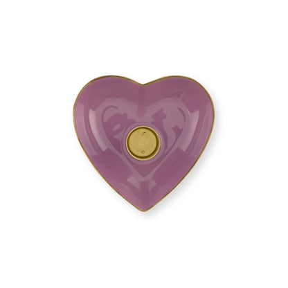 Set/2 kandelaar houder Metaal Heart Lila