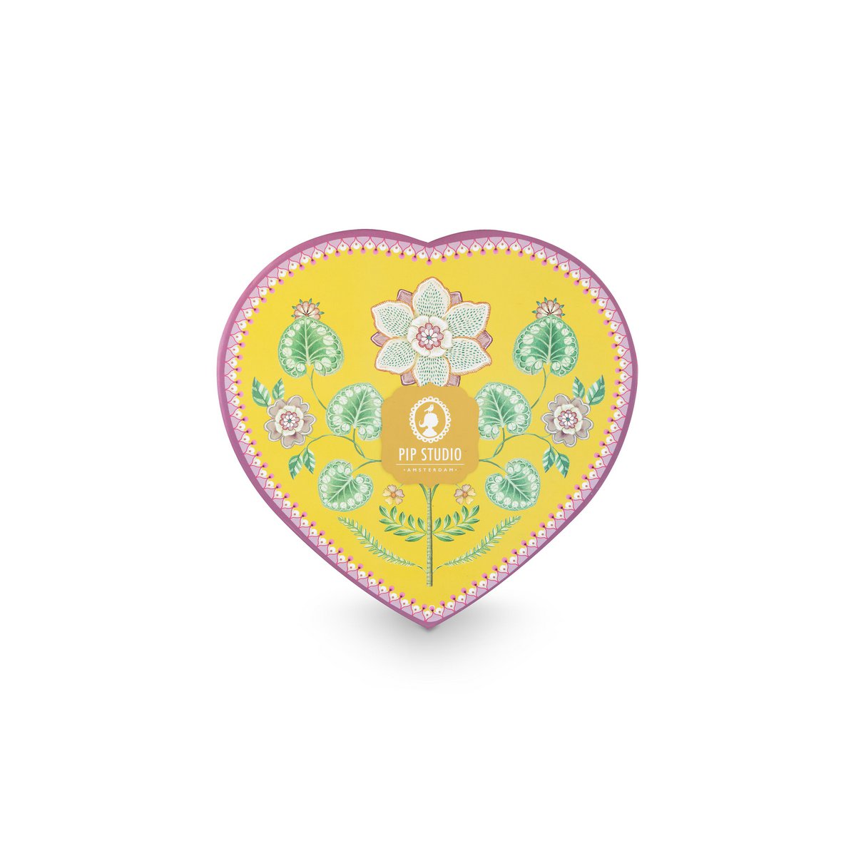 Set/2 Hartvormige borden Lily&Lotus geel