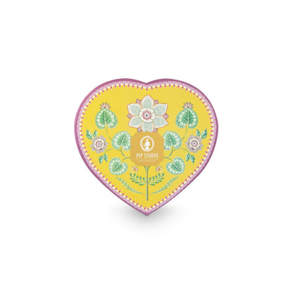Set/2 Hartvormige borden Lily&Lotus geel