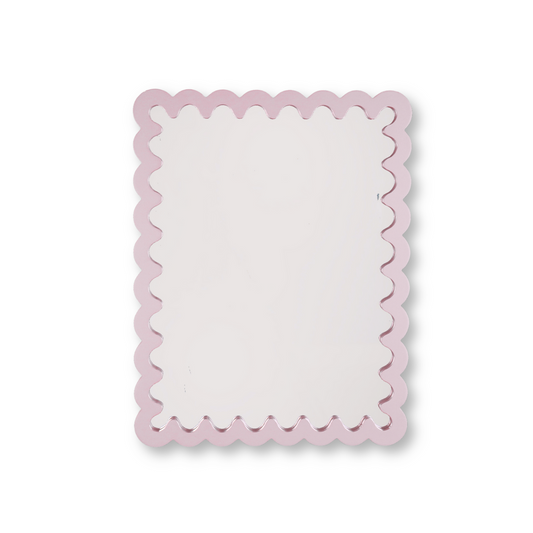 Spiegel - Wavey - Lichtroze - MDF - 33x43x1,5cm