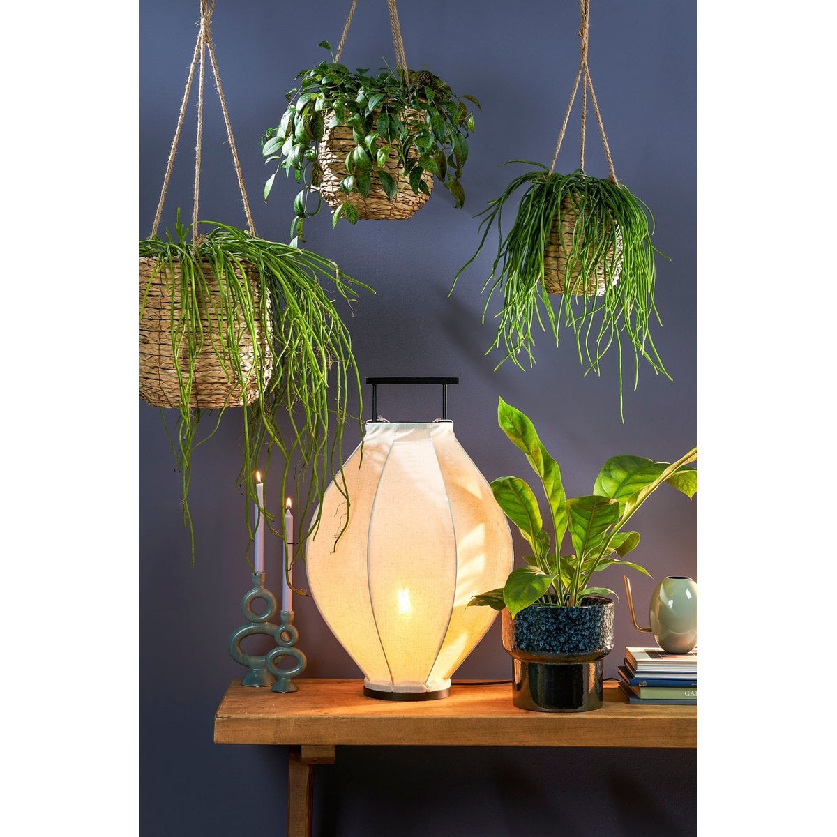 Bloempot binnen hangend Avalon Lichtbruin