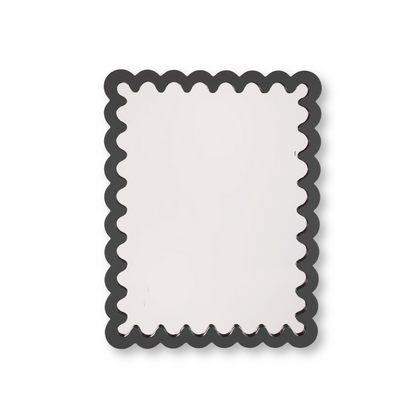Spiegel - Wavey - Zwart - MDF - 33x43x1,5cm