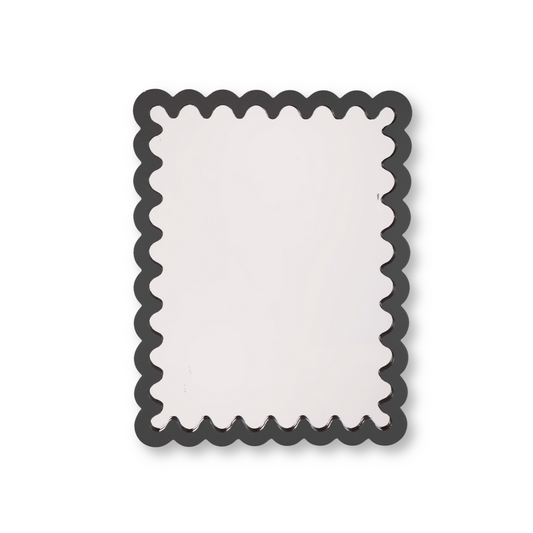 Spiegel - Wavey - Zwart - MDF - 33x43x1,5cm