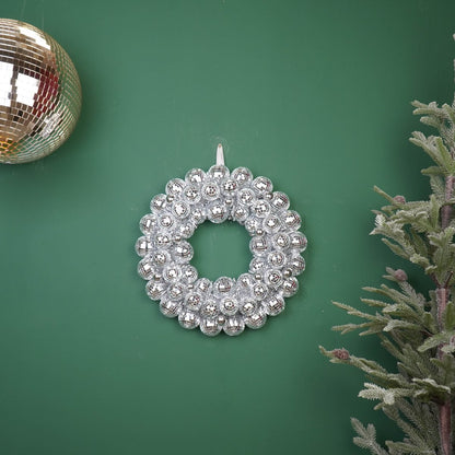 Kerstkrans - Disco - Kunststof - Zilver - 40×40×7,5cm