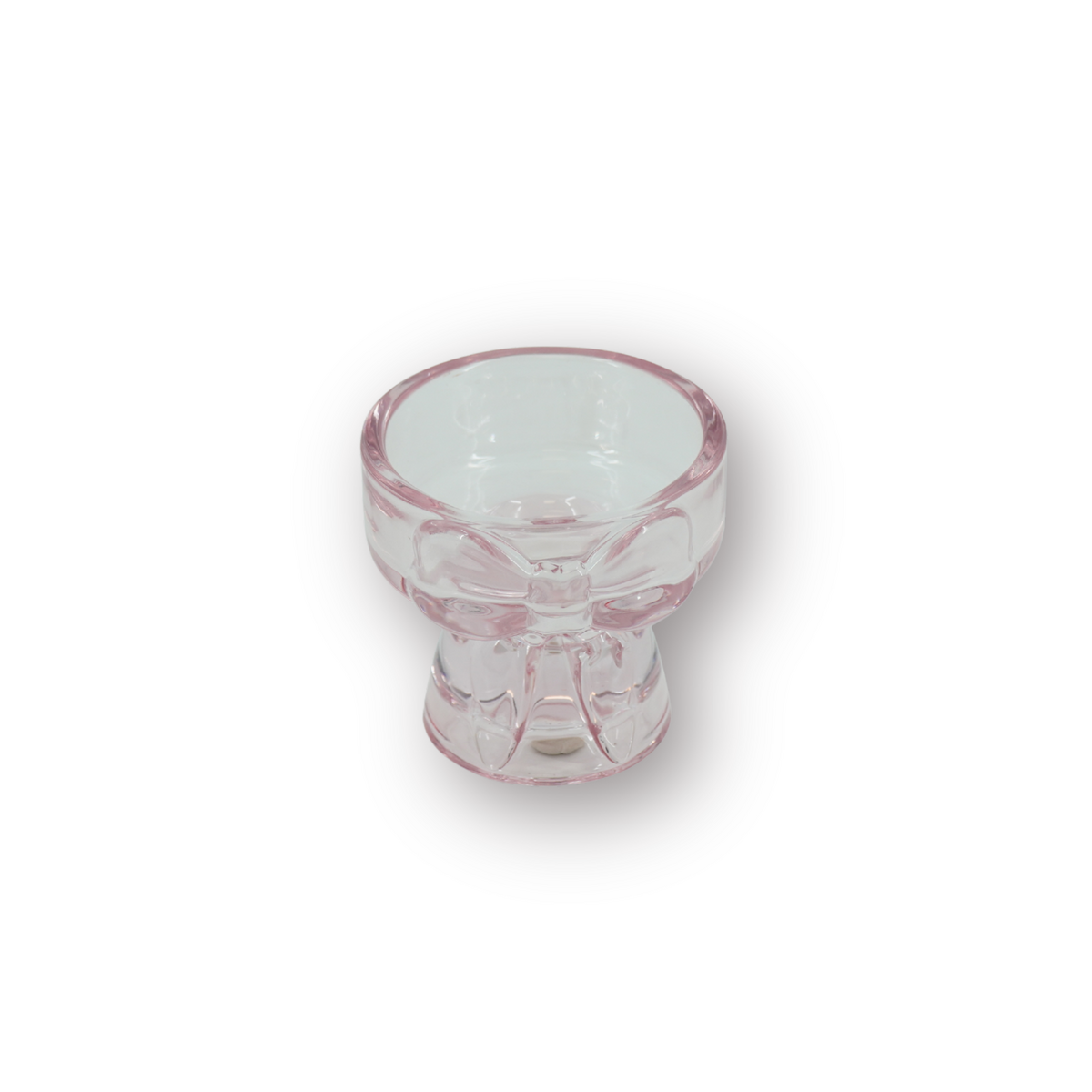 Kaars- en Theelichthouder Strik - Roze - 7,5x6,5cm