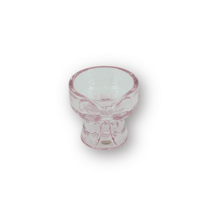Kaars- en Theelichthouder Strik - Roze - 7,5x6,5cm