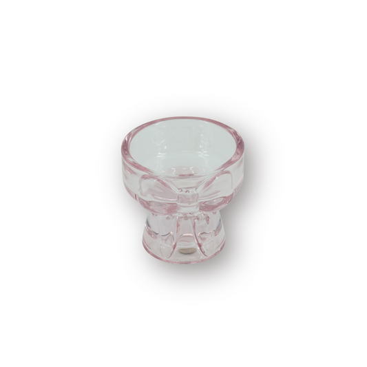 Kaars- en Theelichthouder Strik - Roze - 7,5x6,5cm