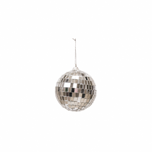 Kerstdecoratie - Kersthanger - Discobal - Schuim - Zilver - 10x10x10cm