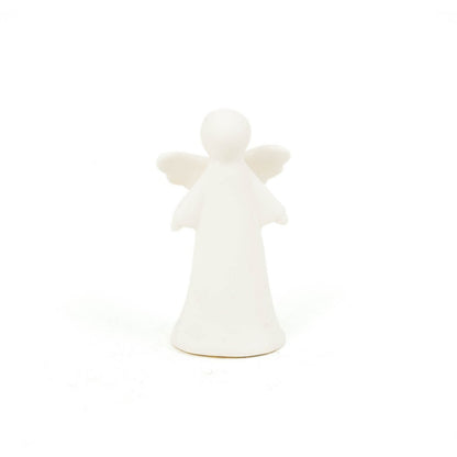 Ledlicht - Engel - Keramiek - Wit - 7x5x13cm