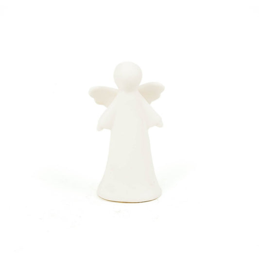 Ledlicht - Engel - Keramiek - Wit - 7x5x13cm