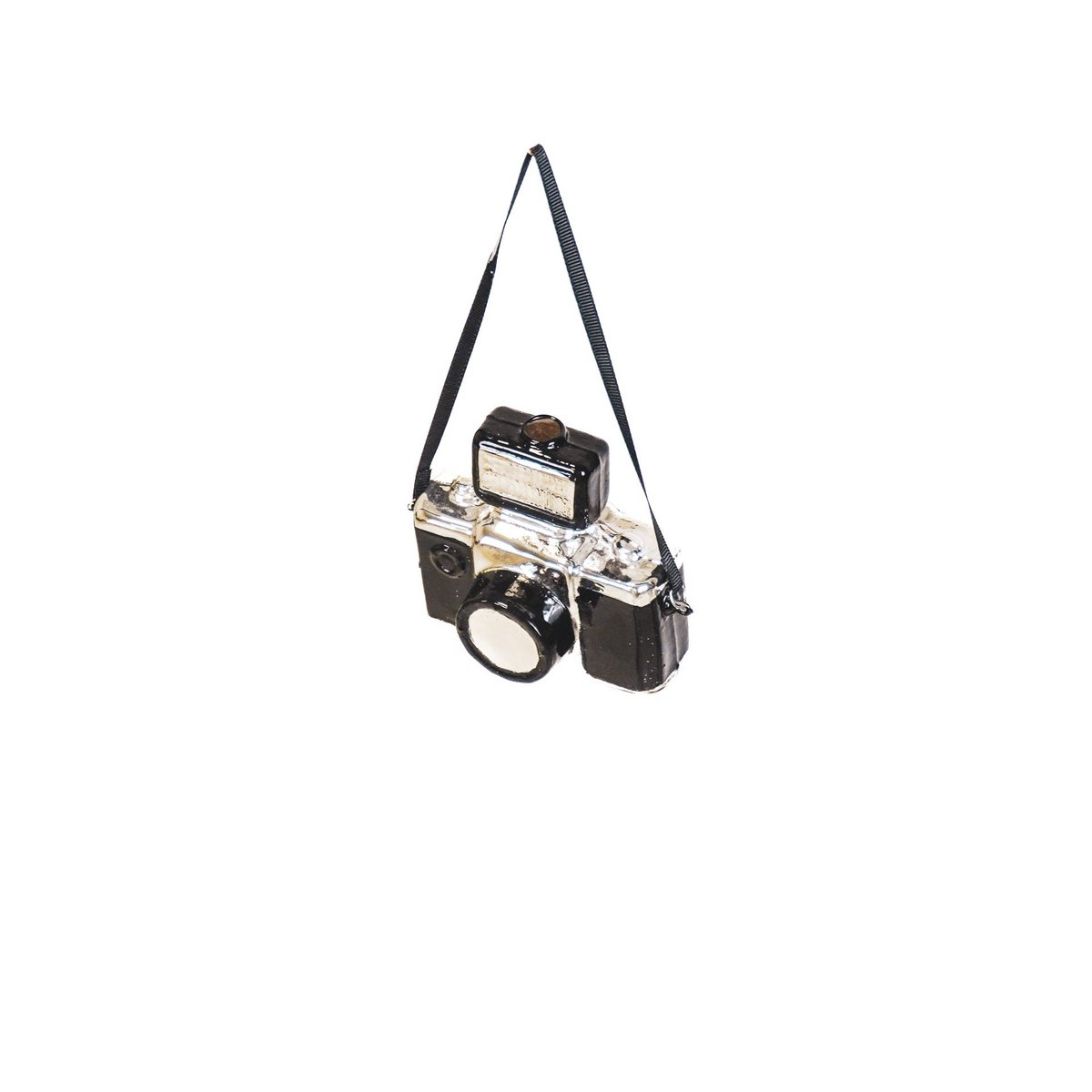 Ornament Kersthanger - Camera - Glas - 9,5x5x9cm