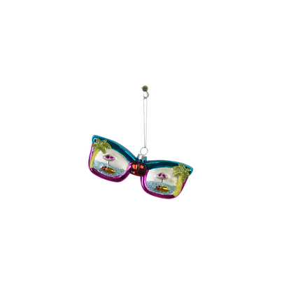 Kersthanger - Disco-zonnebril - Meerkleurig - 13,5x2x4cm