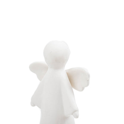 Ledlicht - Engel - Keramiek - Wit - 9x6x16,5cm