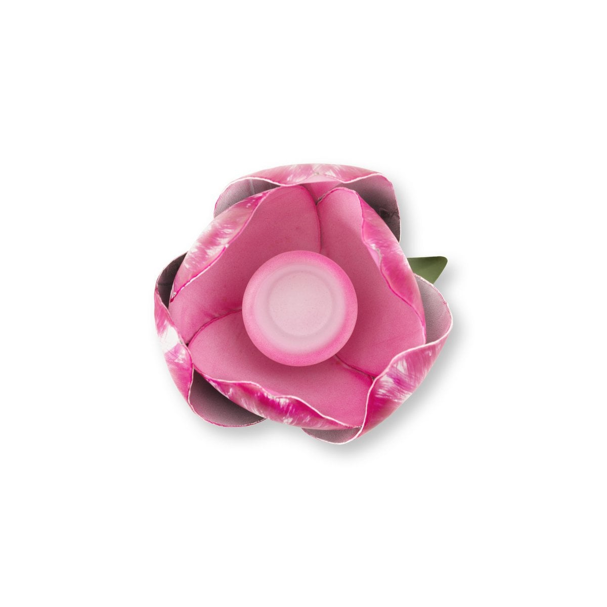 Kandelaar houder metaal tulp roze