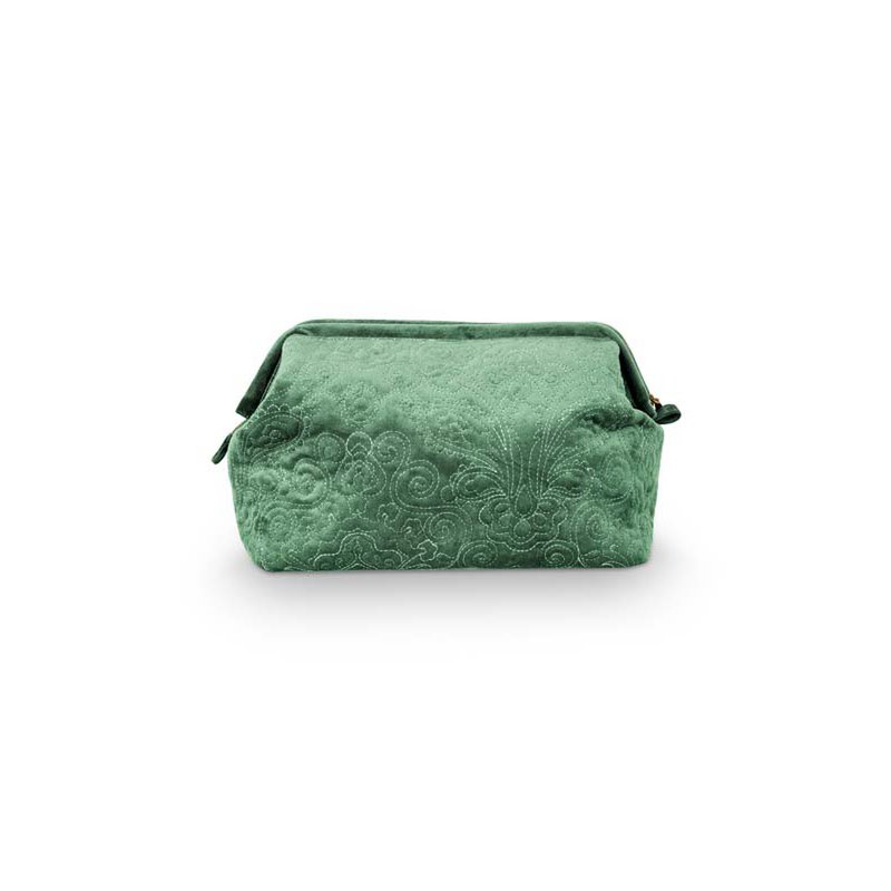 Cosmetic Purse Extra Large Velvet Quilted