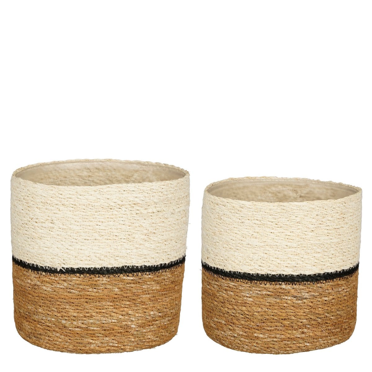 Plantenmanden set Damian Wit