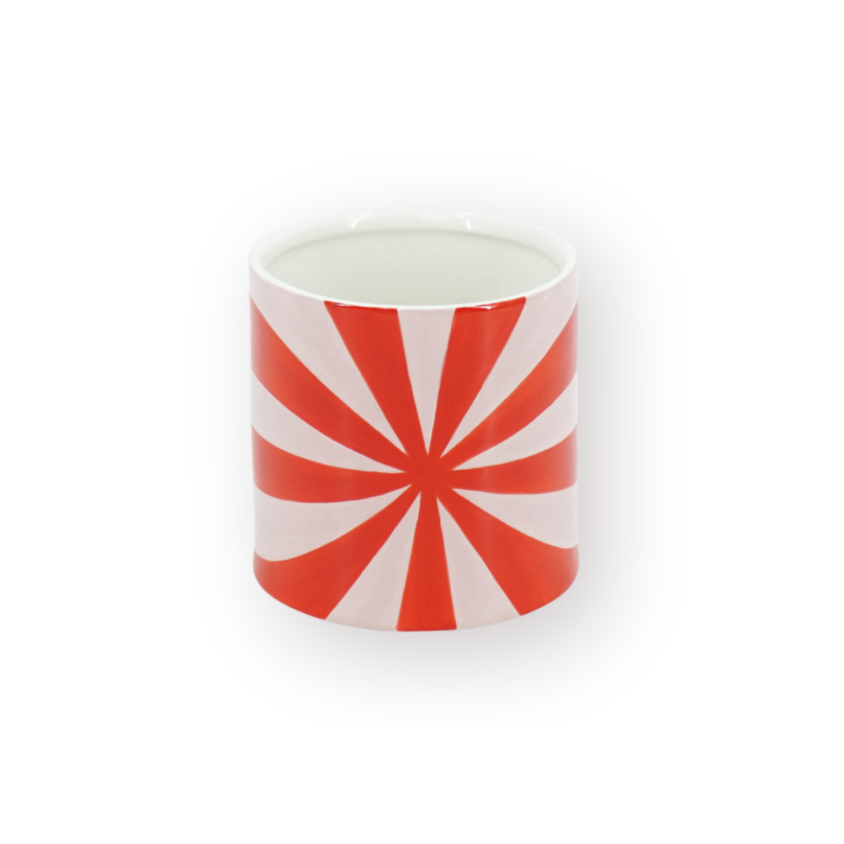 Pot - Bloempot - Krul - Rood/Roze - 12,5x12,5x13cm