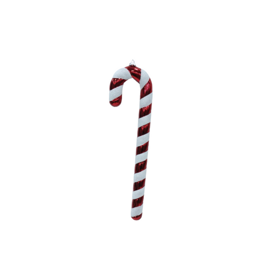 Kerstdecoratie - Zuurstok - Polystereen - Rood/Wit - 11x3x42 cm