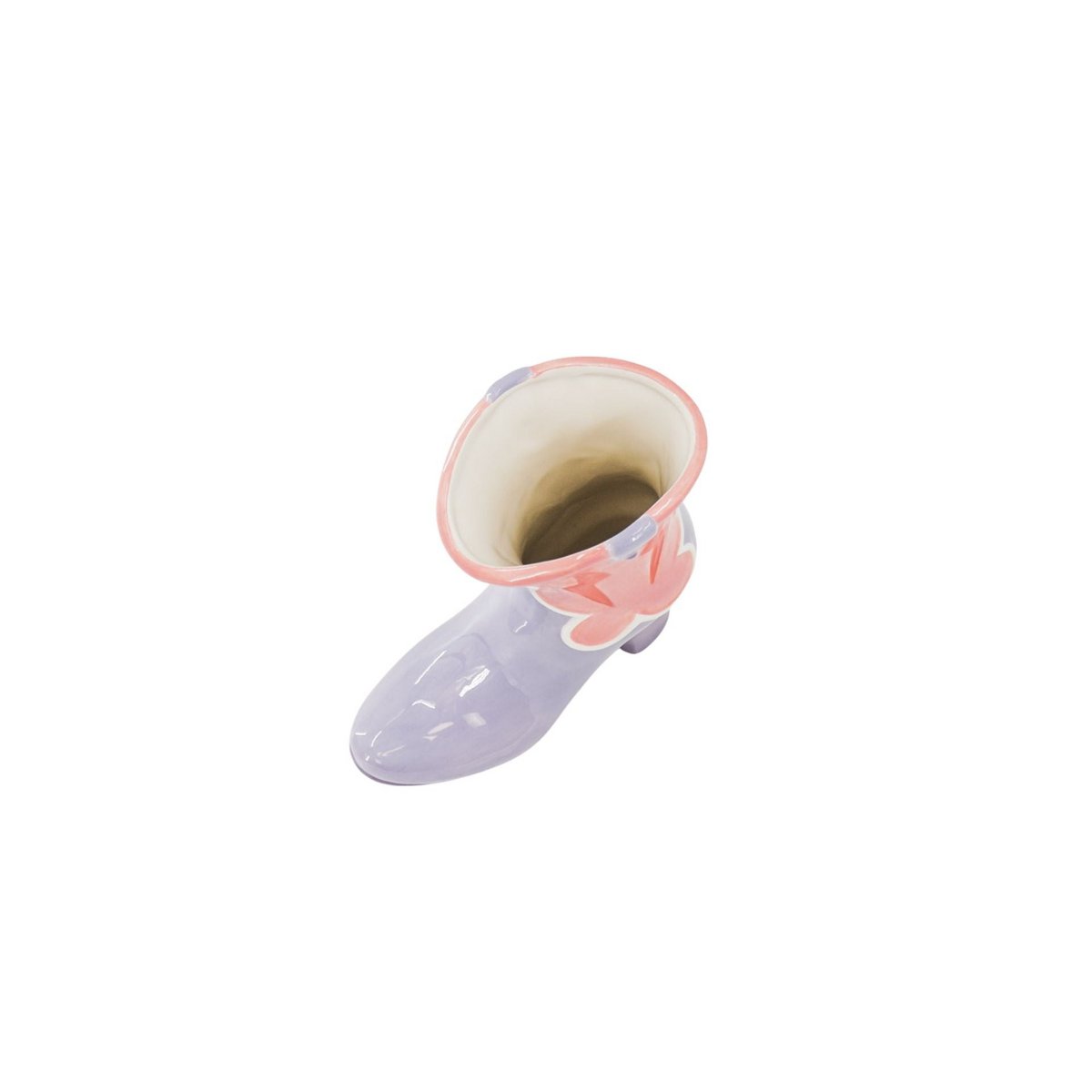 Flower Vase- Boot vase- keramiek- roze/ lilac-16,5x10.5x26,5 cm