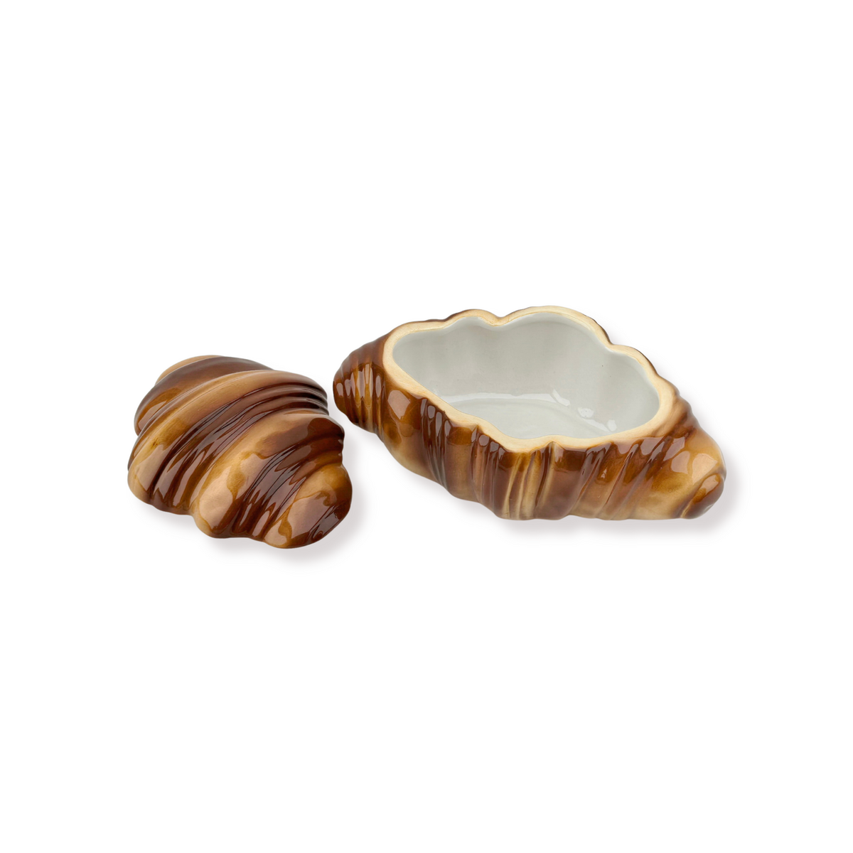 Voorraadpotje - Croissantpotje - Bruin - 16,5x10x7,5cm